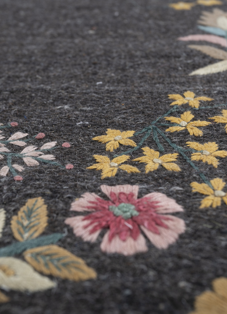 aprezo beige and brown wool flat weaves Rug - CloseUp